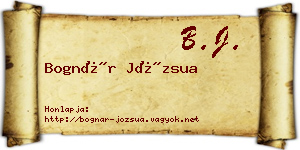 Bognár Józsua névjegykártya